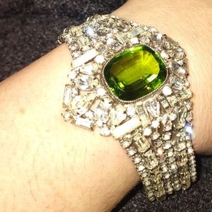 VNTG GRN & RHSTN BRACELET